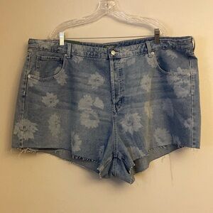 ⭐️ Wild Fable Women's Jean Floral Print High Rise Cutoff Shorts NWT Size 20